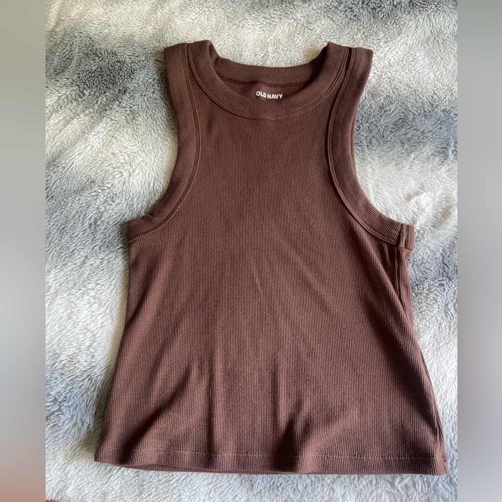 Old Navy Women’s Brown Ribbed Tank Top